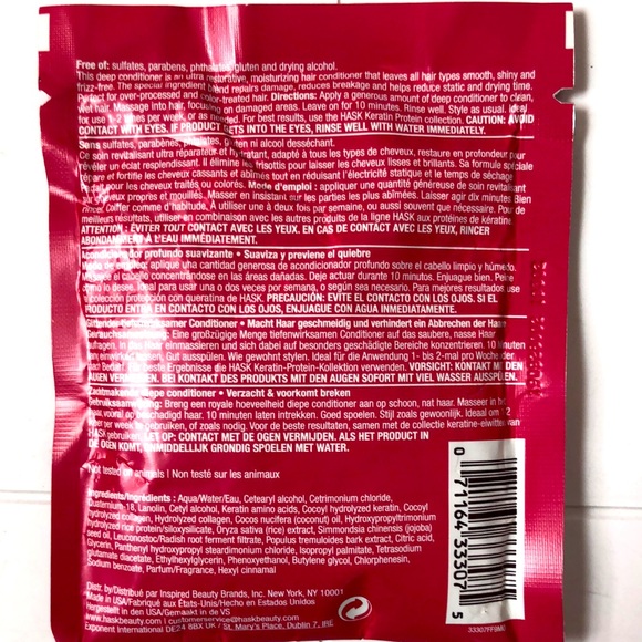 HASK Keratin Protein Smoothing Deep Conditioner Set of 2 - Picture 3 of 3